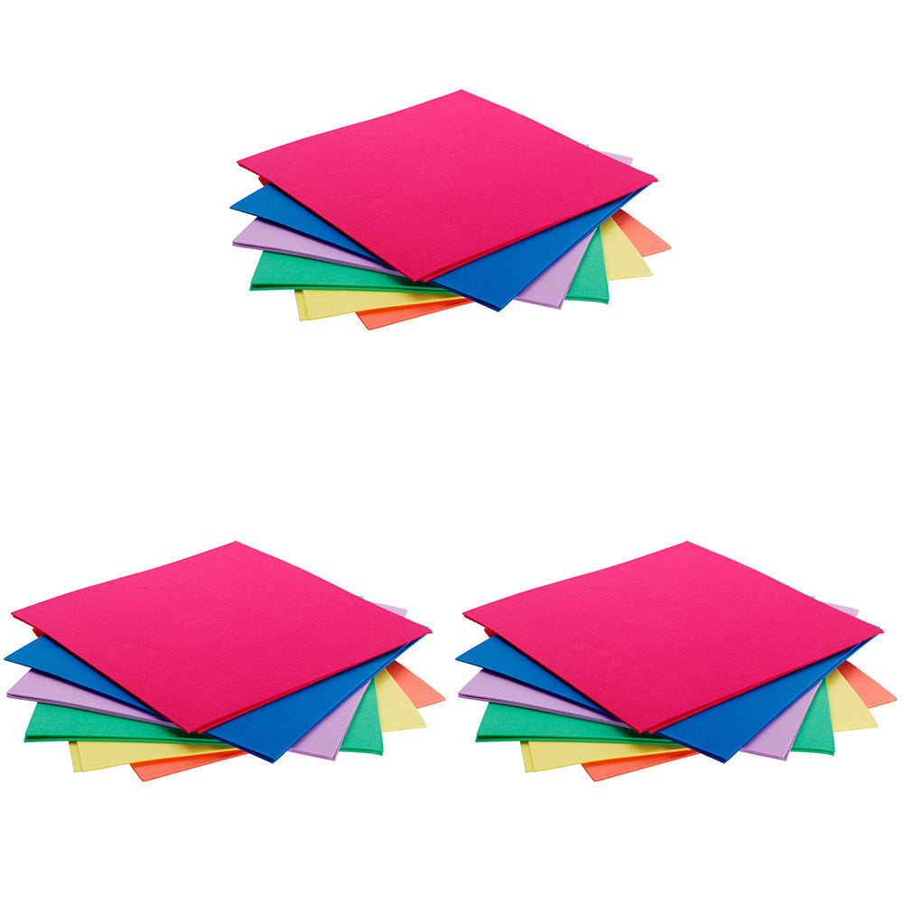 Jasart 12pc Jasart Coloured Foam Sheets 30x30cm DIY Art/Craft Scrapbooking Assorted (3 Pack)