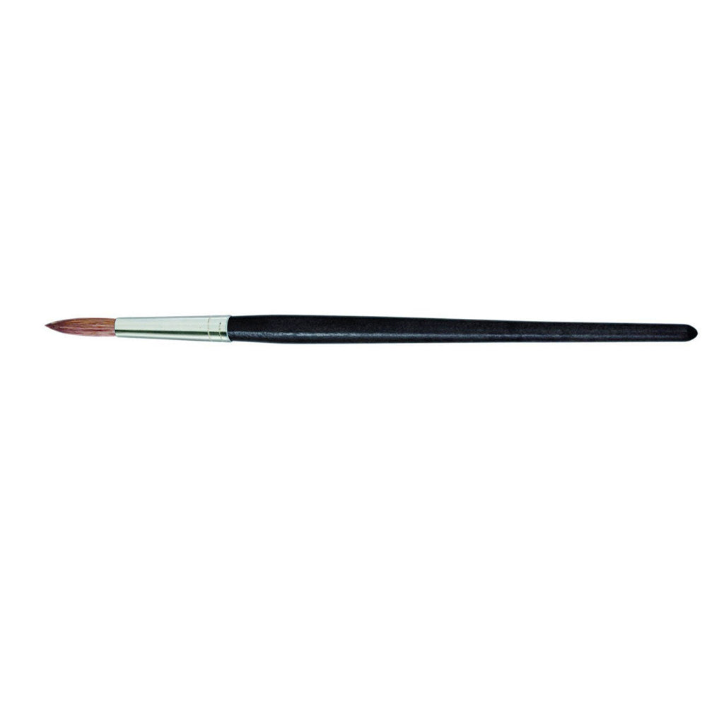 Jasart Pony/Goat Sz 1 Round Painting Brush Watercolour/Gouache Natural Hair (12 Pack) — image 2