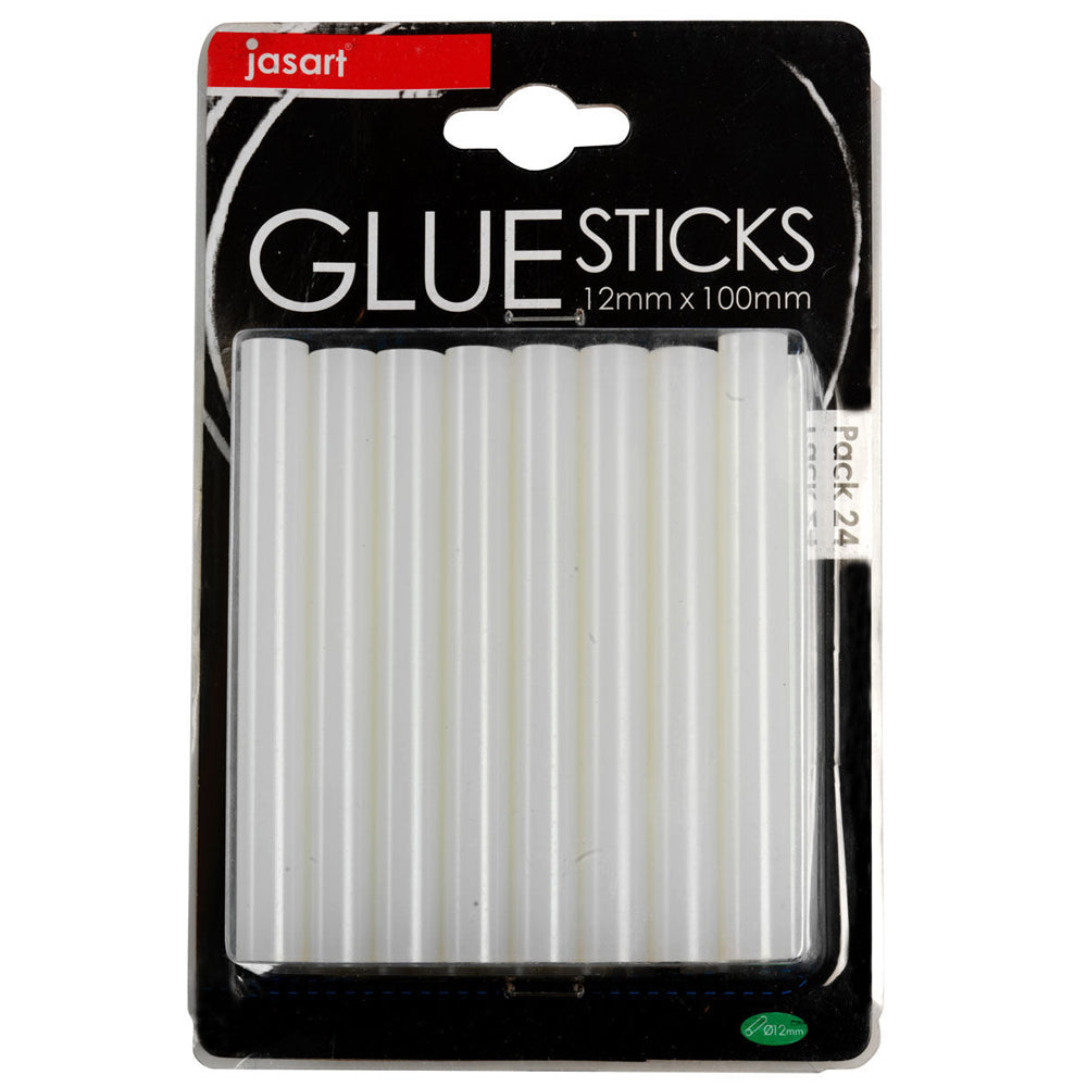 Jasart 7mm Glue Sticks Adhesive for 15W Glue Gun Craft/DIY Project Clear (24 Pieces)
