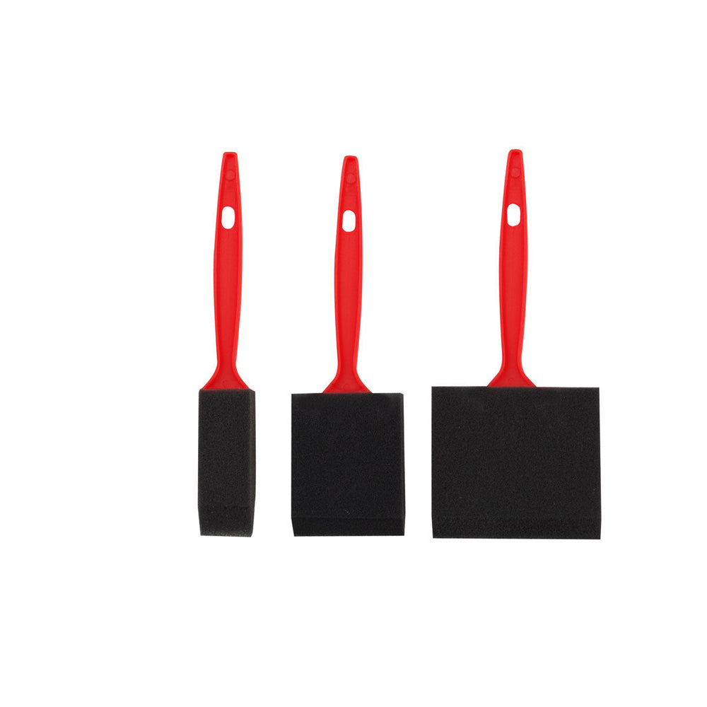 Jasart Foam Sponge Paint Wooden Handle 25/50/75mm Water Based Painting Brush (3 Pieces)
