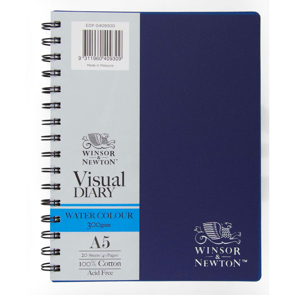 Winsor and Newton Double Wire Water Colour Visual Diary 20 Sheets A5 300gsm
