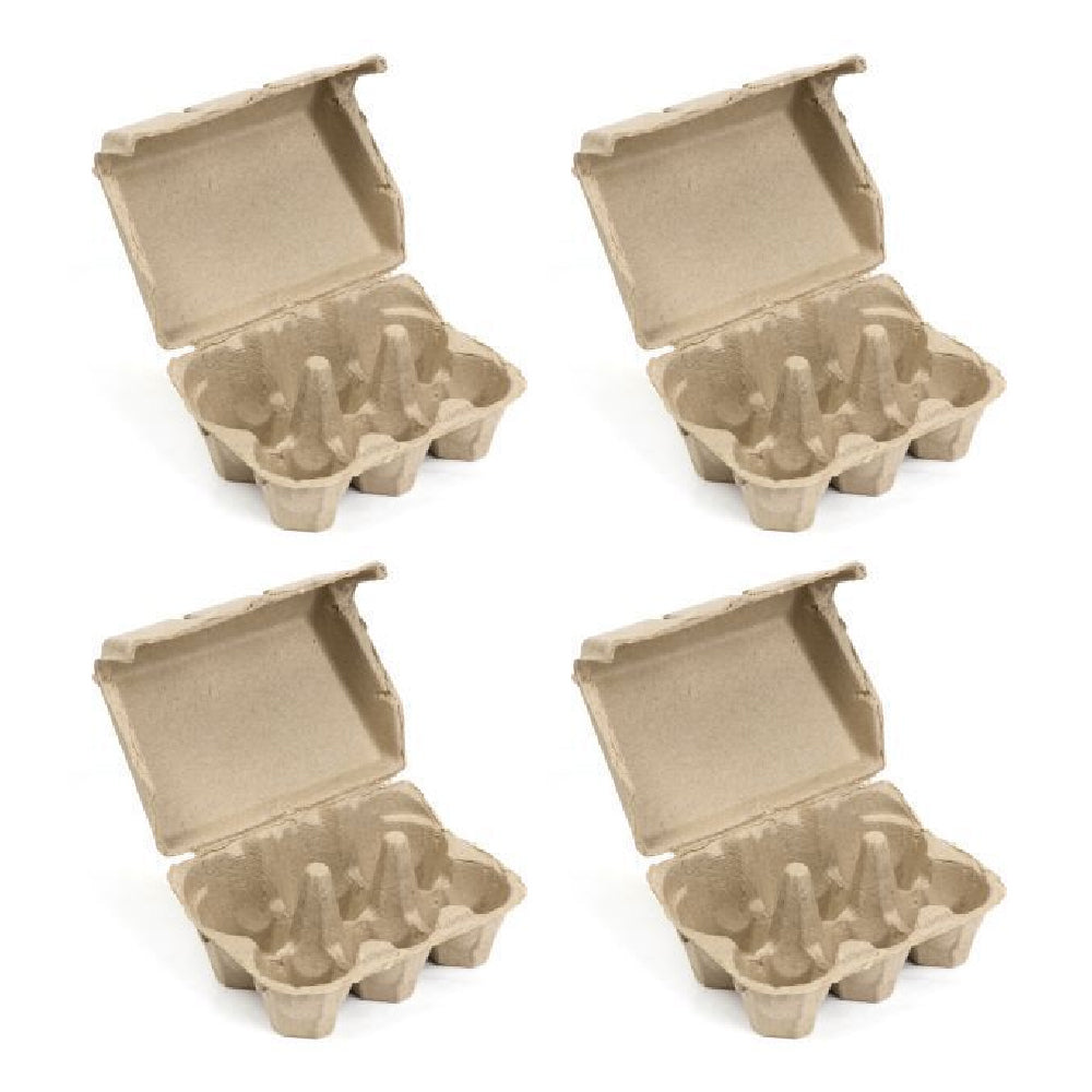 Jasart 24pc Jasart 6-Egg Holder Carton Tray School Art/Craft Activity Natural (4 Pack)