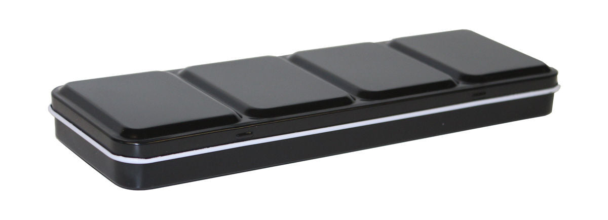 Jasart Voyager Metal Watercolour Empty Palette Storage Box 24x1/2 Pan Blk/wht — image 3