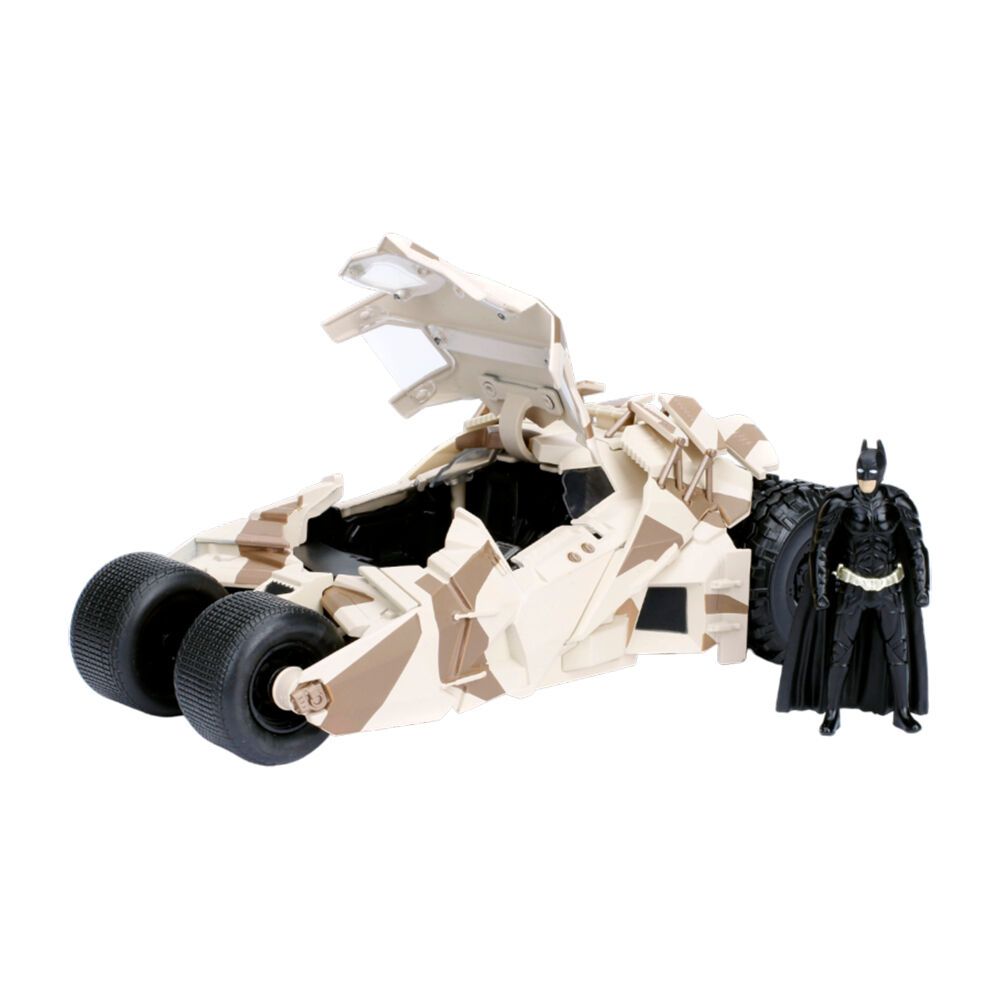 Jada Toys Batman Dark Knight w/ Camo Batmobile Tumbler 1:24 Scale Die-Cast Vehicle Toy