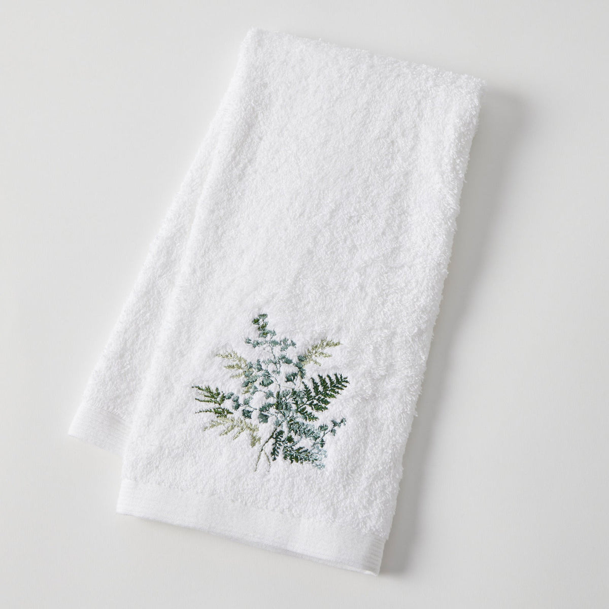 Pilbeam Living Maidenhair Decorative Embroidered Hand Towel Cotton 65x42cm (2 Pack) — image 2