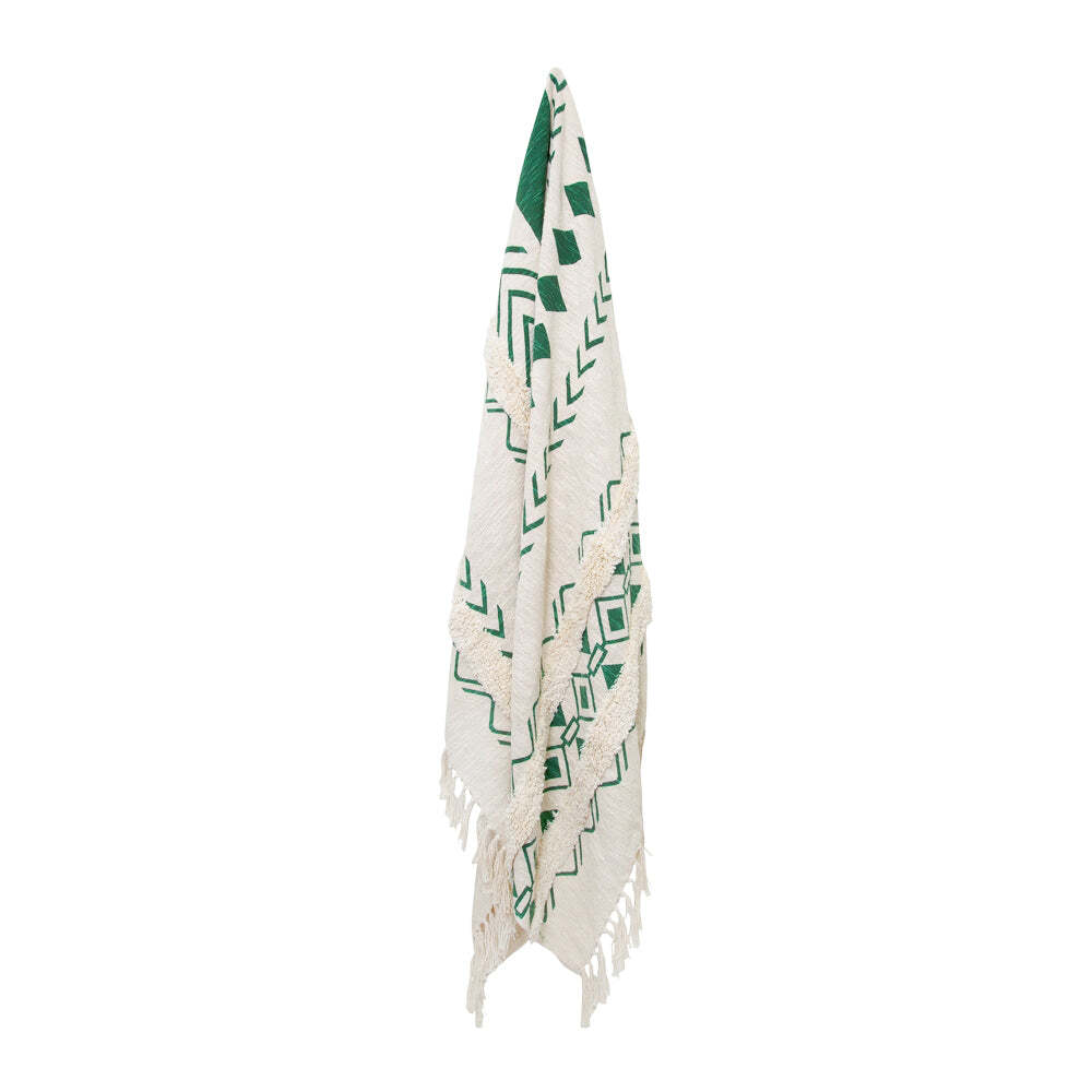 J. Elliot J.Elliot Andie 130x170cm Cotton Throw Blanket Home/Sofa Decor Cream & Foliage — image 2