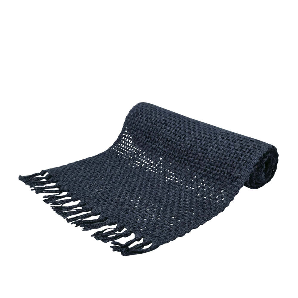 J. Elliot J.Elliot Home Rowan 37x180cm Jute Table Runner Rectangle Dining Party Decor Navy