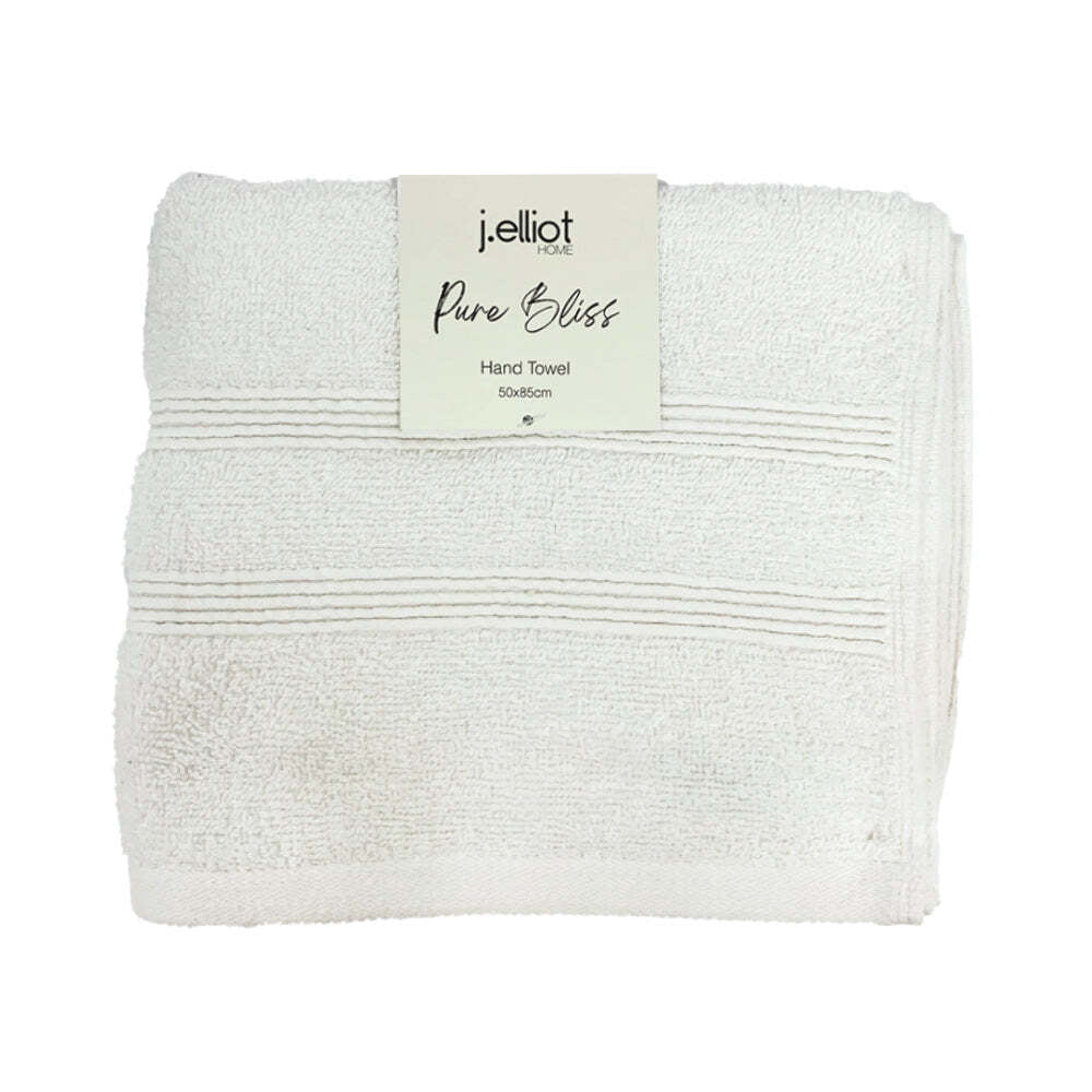 J. Elliot J Elliot Home Terry Cotton 50x85cm Bathroom Face/Bath Hand Towel White (2 Pieces)