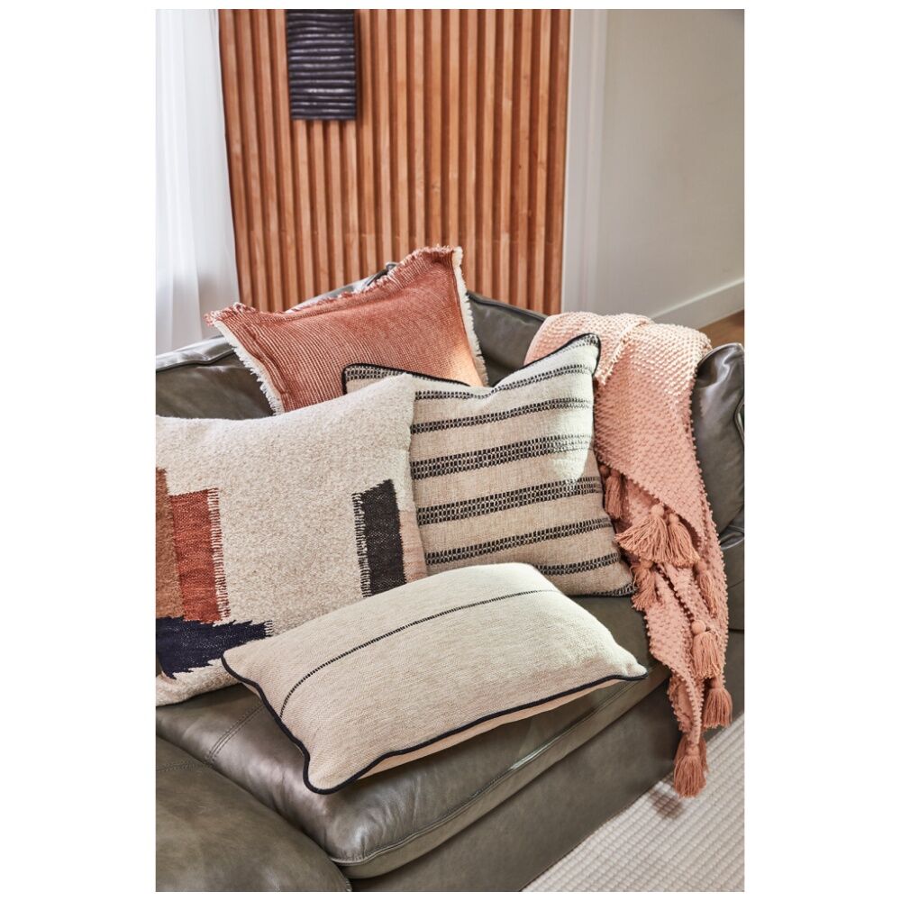J.Elliot Home 35x55x0.7cm Natural & Black Pointer Cushion Pillow Household Decor — image 2