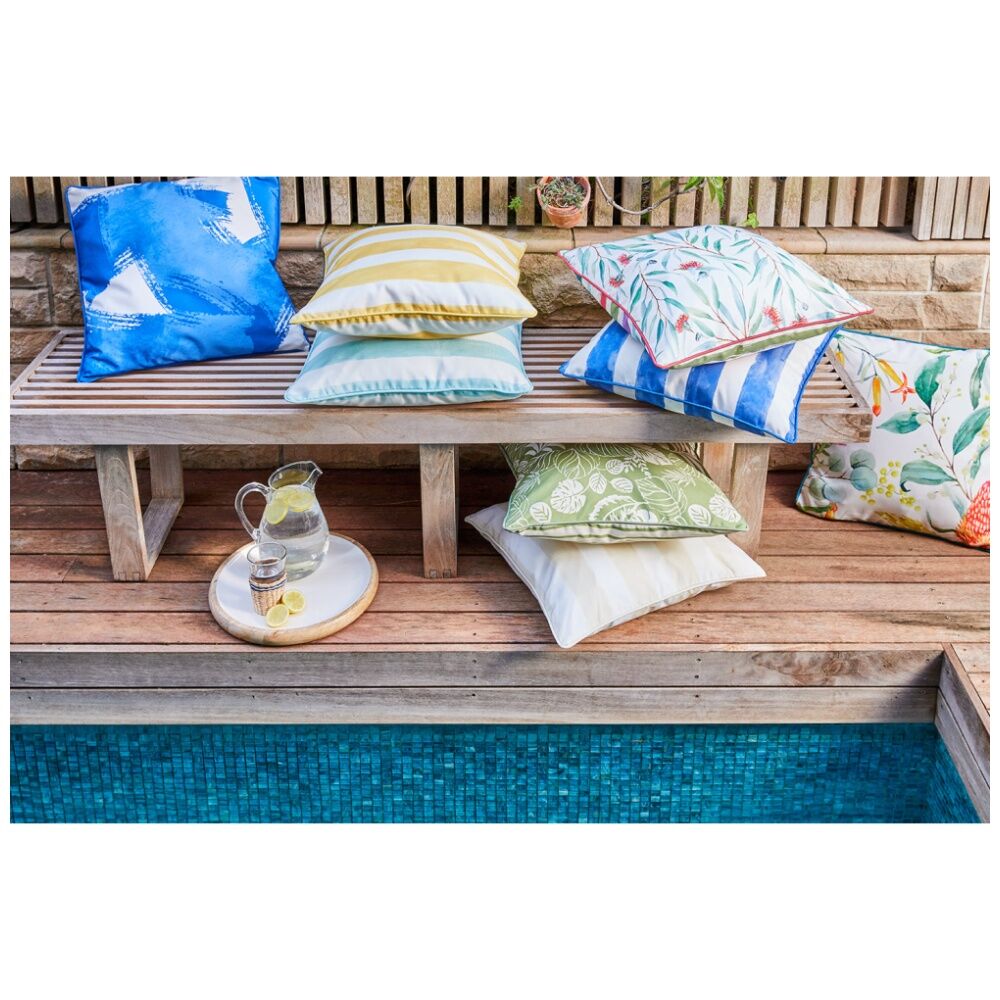 J.Elliot Home 50x50x12cm Tuscan Yellow Positano Outdoor Cushion Pillow Decor — image 2