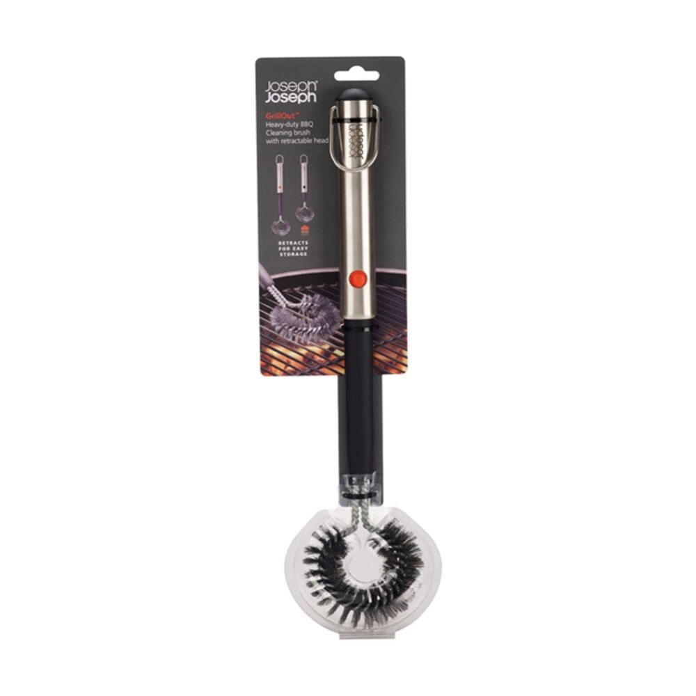Joseph Joseph GrillOut BBQ Cleaning Brush Retractable Head Stainless Steel