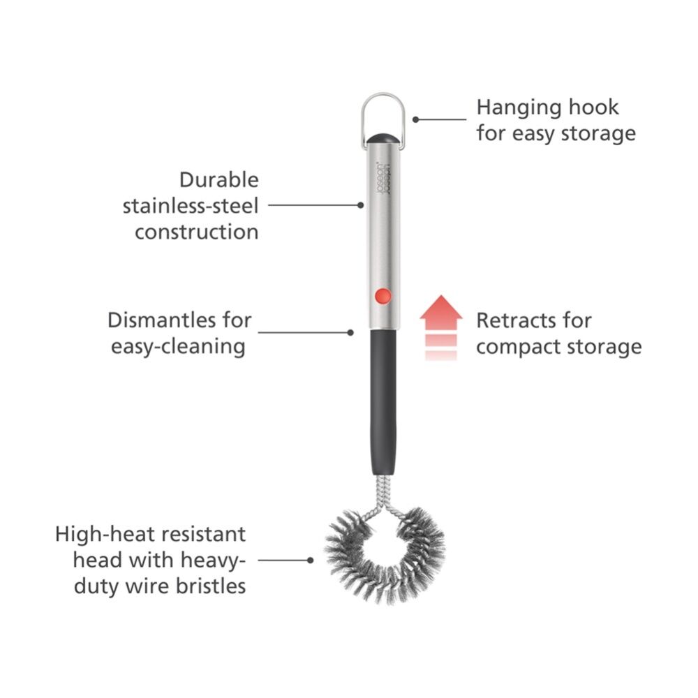 Joseph Joseph GrillOut BBQ Cleaning Brush Retractable Head Stainless Steel — image 7
