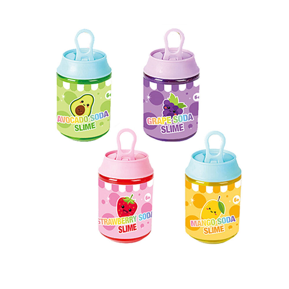Bensons Fruit Soda Slime Kids/Childrens Sensory Squishy Putty Toy 6y+ Asstd (4 Pack)