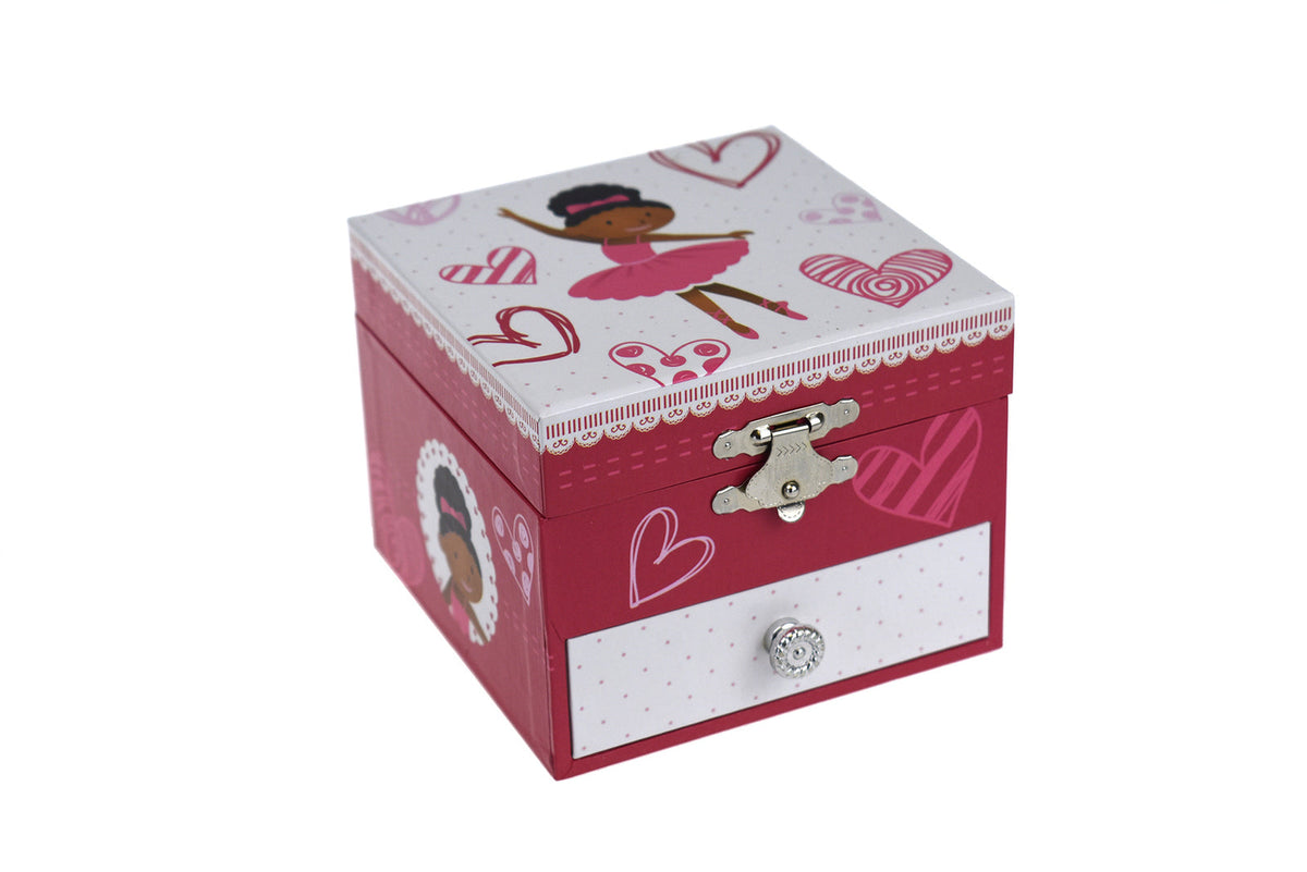 Kaper Kidz 10.5cm Misty Ballerina Square Music Jewellery Box Kids Home Decor 3+