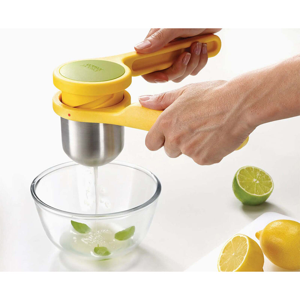 Joseph Joseph 24.5cm Helix Citrus Press Twisting Lemon/Lime Juicer Yellow — image 2