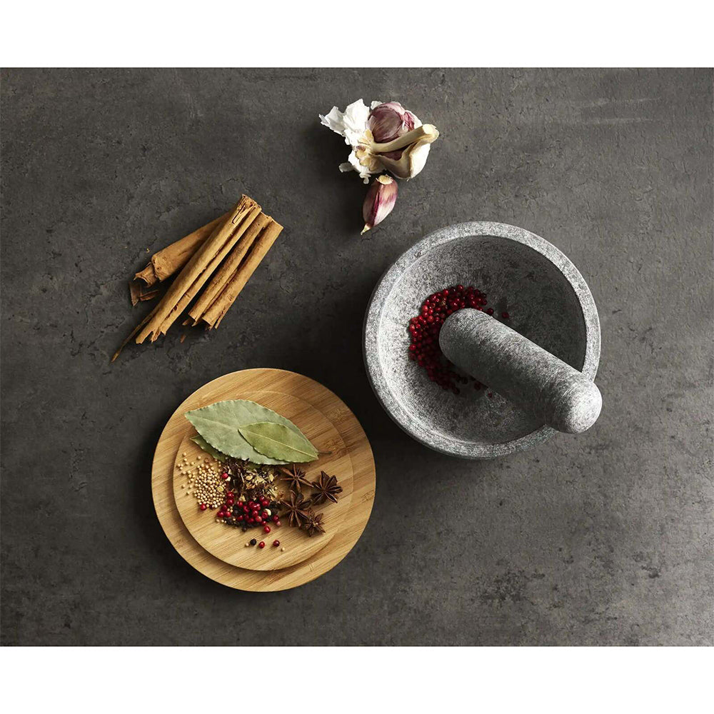 Joseph Joseph Dash Pestle & Mortar with Bamboo Cover Lid Kitchen Tool Granite — image 4