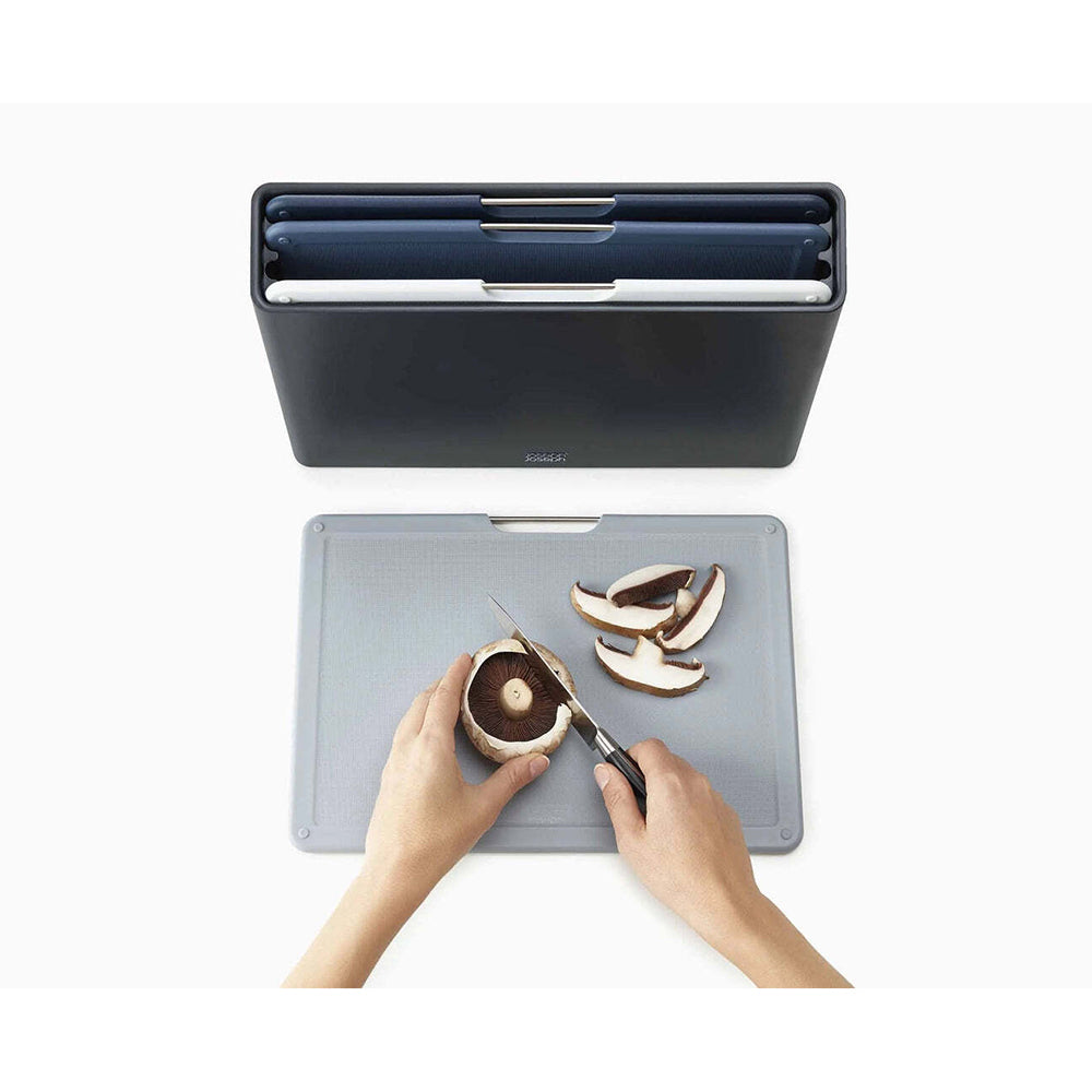 Joseph Joseph Folio Chopping/Cutting Board Set Large w/ Storage Graphite (4 Pieces) — image 4