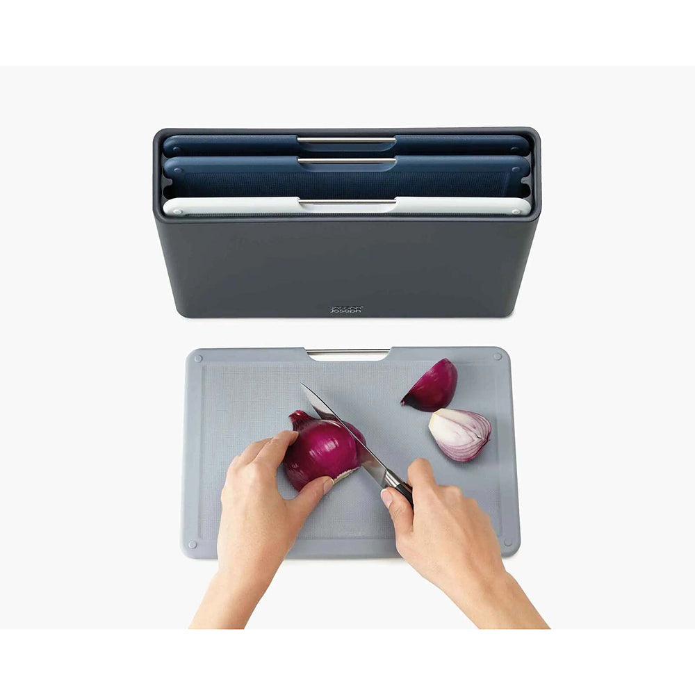 Joseph Joseph Folio Chopping/Cutting Board Set Regular w/ Storage Graphite (4 Pieces) — image 4