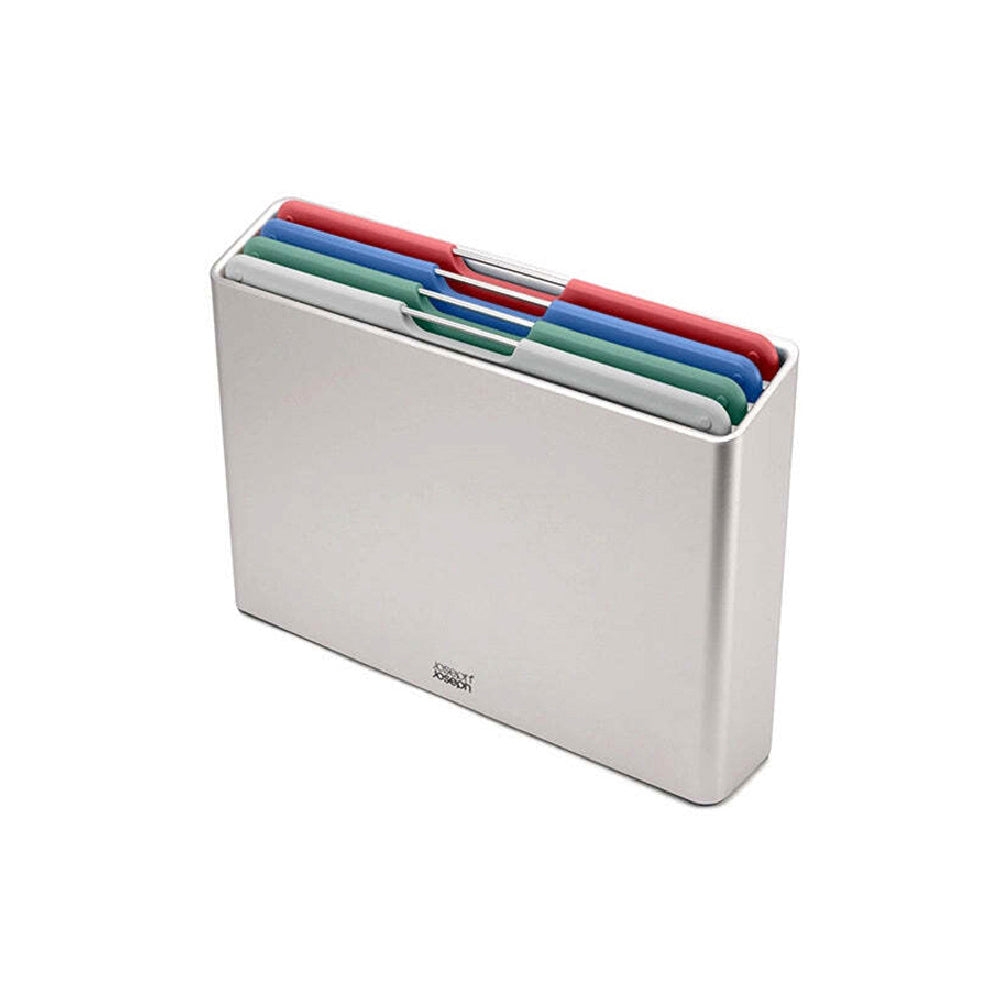 Joseph Joseph Folio Large Chopping Board w/ Storage Holder Set Silver/Coast