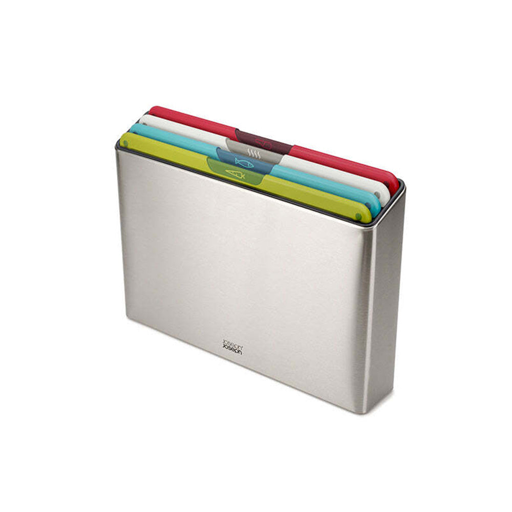Joseph Joseph Folio Icon Steel Chopping Cutting Board w/ Storage Set 24x34cm (4 Pieces)