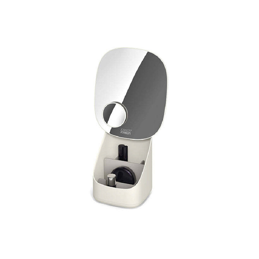 Joseph Joseph Viva Compact Pedestal Mirror w/ Cosmetic Storage Organiser Shell