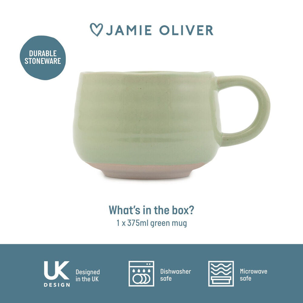 Jamie Oliver Big Love Cosy Cuppa Coffee Mug w/ Handle 375ml Stoneware Green — image 5