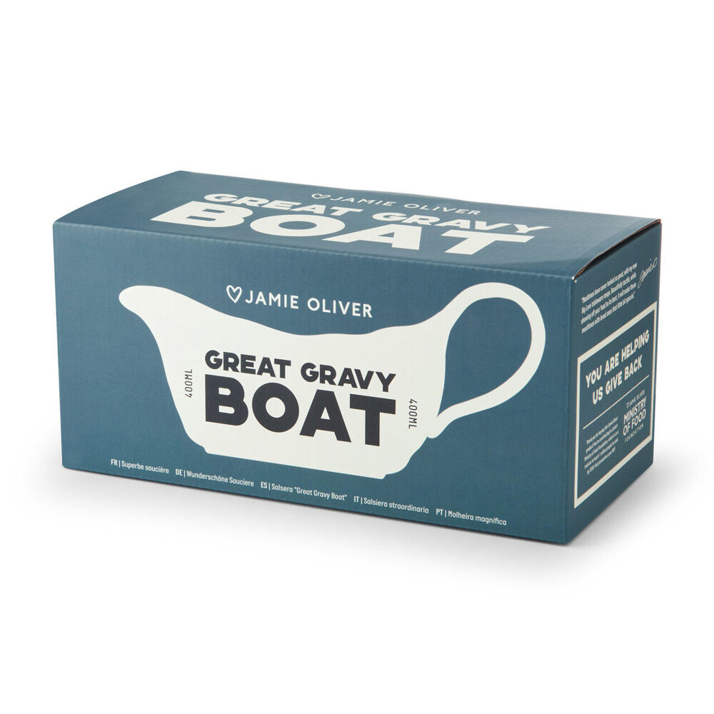Jamie Oliver Big Love Great 400ml Gravy Boat Stoneware Container w/Handle WHT — image 7