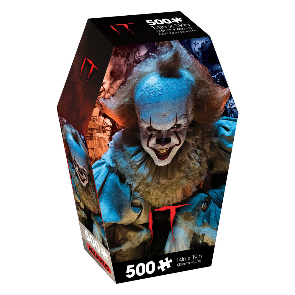 Aquarius IT Movie Coffin Box Horror Themed Wooden Jigsaw Puzzle 14x19in (500 Pieces)