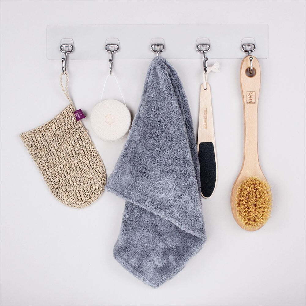 I-Hook 45cm Stainless Steel Suction Multi-Hook Wall Hanging Organiser Silver — image 2
