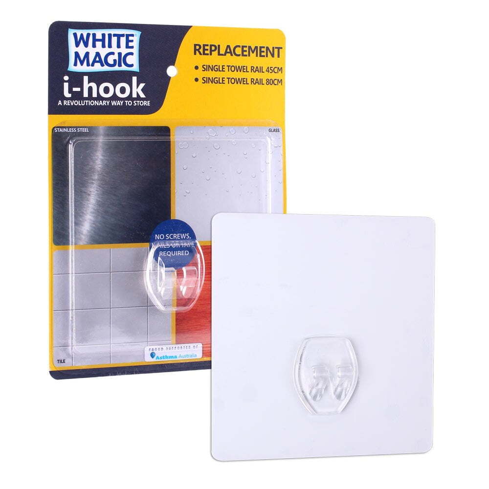 I-Hook R3 Replacement 10cm Wall Storage For 45/80cm Single Towel Rail Clear