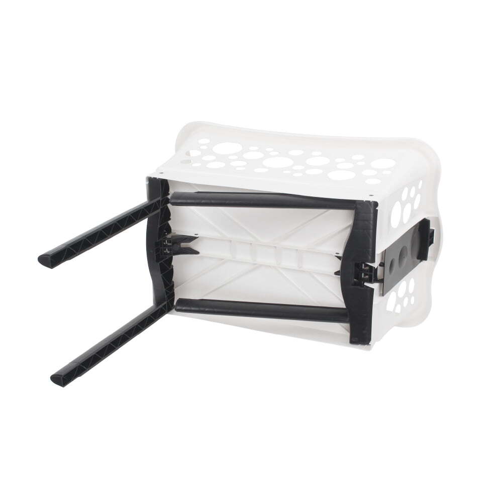 White Magic Plastic 50L Laundry Basket Clothes Standing Organiser Bin w/ Legs — image 6
