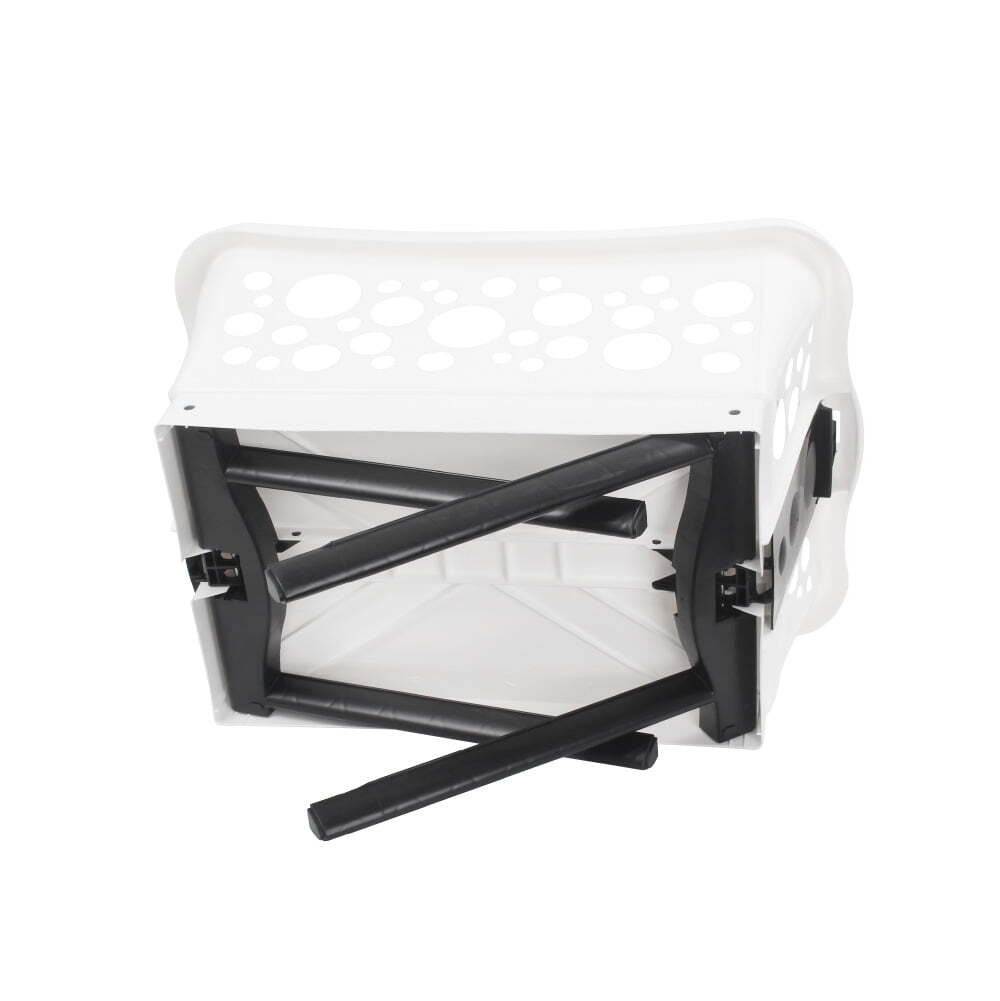 White Magic Plastic 50L Laundry Basket Clothes Standing Organiser Bin w/ Legs — image 7
