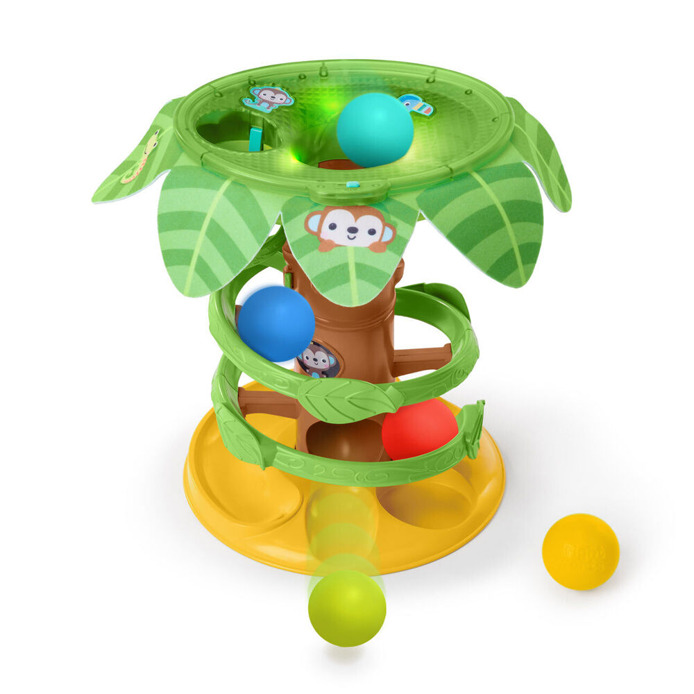 Bright Starts 6m+ Tropical Twirl Ball Baby Play Toy w/Lights & Sounds