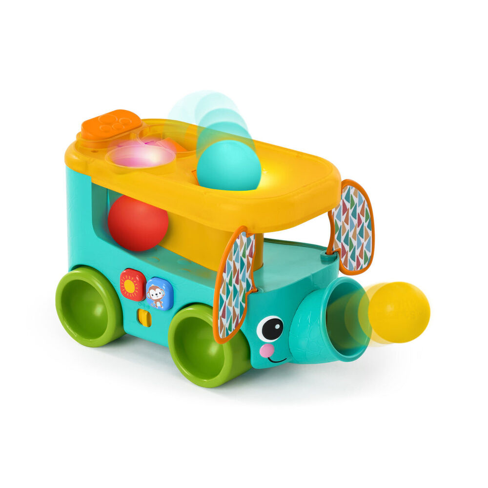 Bright Starts 6m+ Pop & Roll Safari Bus Ball Baby Play Toy w/Lights Sounds
