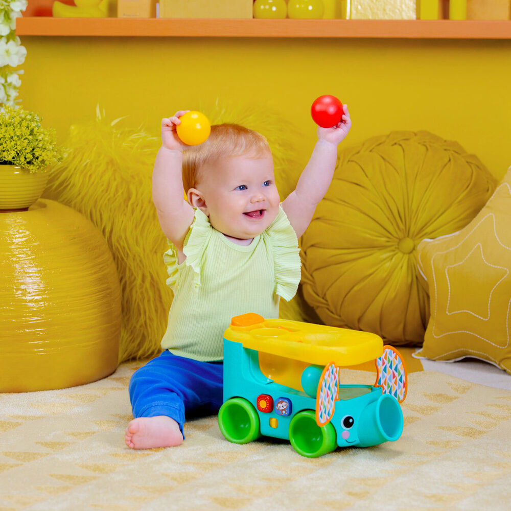 Bright Starts 6m+ Pop & Roll Safari Bus Ball Baby Play Toy w/Lights Sounds — image 6