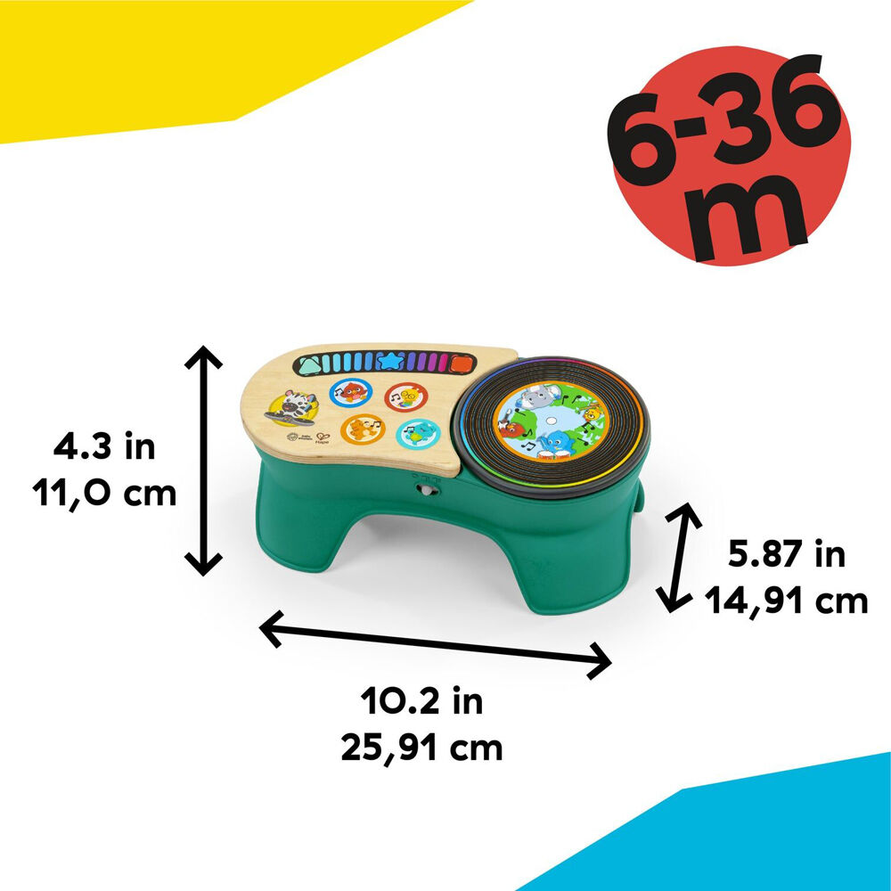 Hape 6m+ DJ Discovery Magic Touch Turntable Baby Toy w/Lights and Sounds — image 7