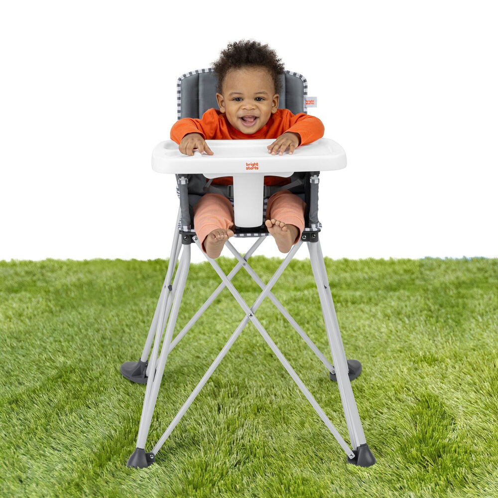 Bright Starts Grey 6m+ Pop 'N Dine Portable On-The-Go Toddler High Chair — image 4