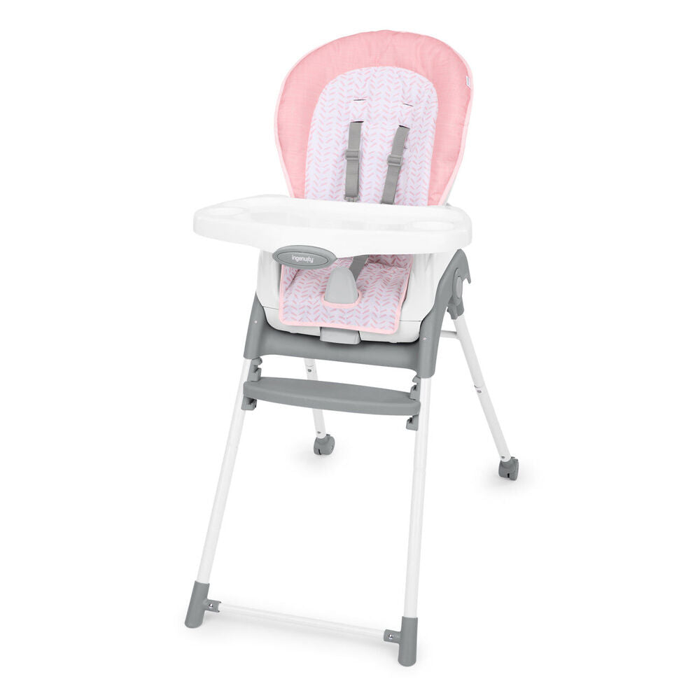Ingenuity Pink 6m+ Trio Foldaway 6-in-1 Baby High Chair w/Detachable Booster