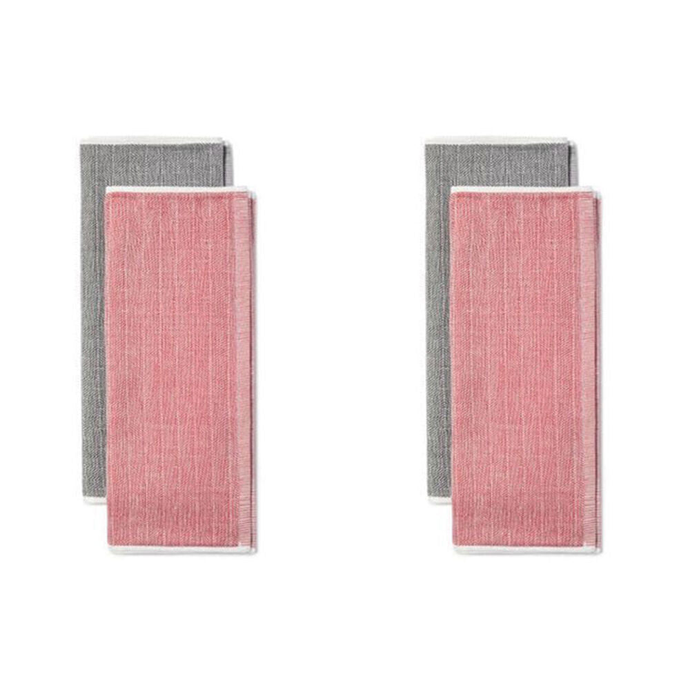 Kitchenaid 2pc KitchenAid 100% Cotton Dish/Tea Towels Empire Red and Charcoal Grey (2 Pack)