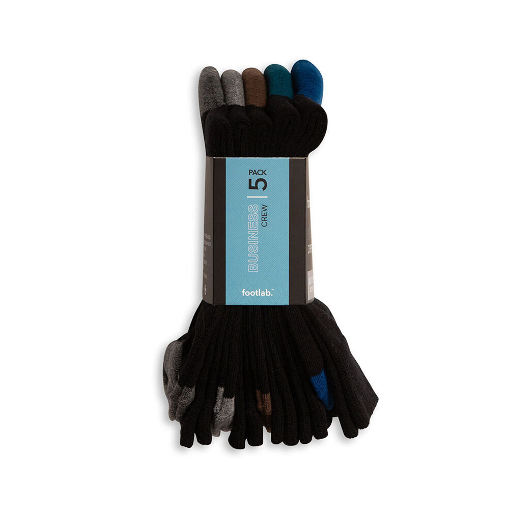 Footlab Mens Business Crew Socks US Size Black (20 Pieces) — image 4
