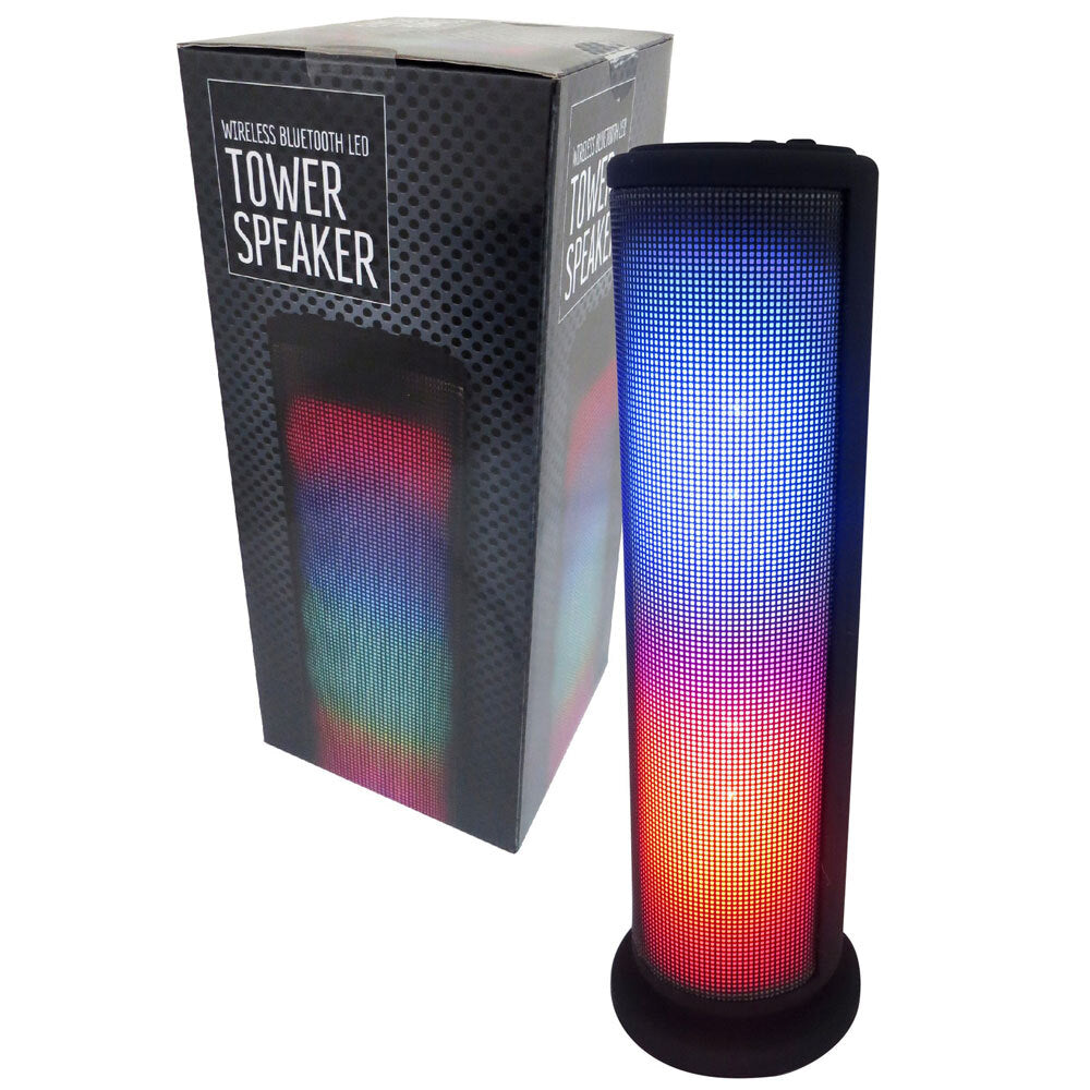 Unbranded Bluetooth LED 27cm Wireless/Rechargeable Tower Speaker/FM Radio w/ USB/Micro SD — image 2