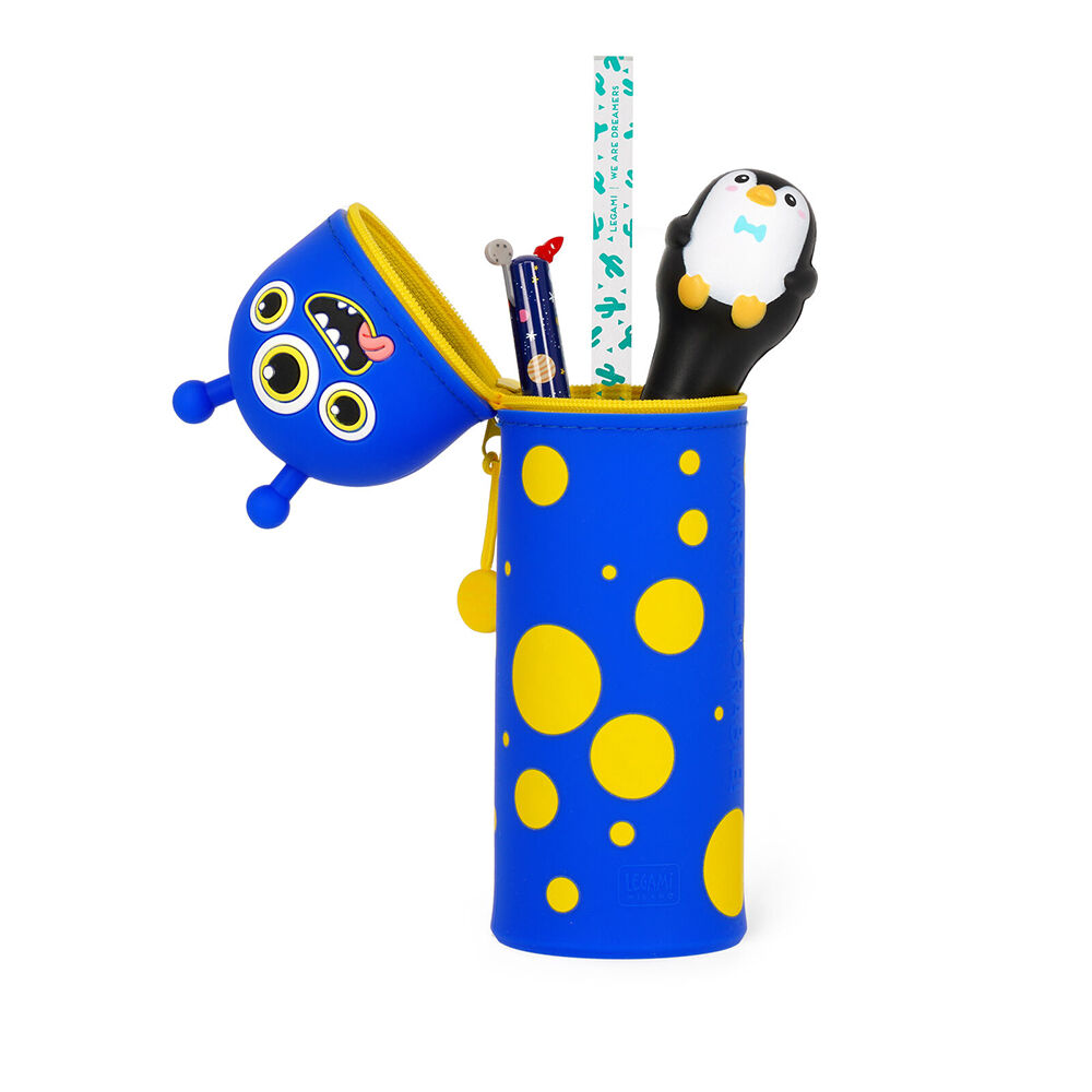 Legami Blue Stationery 2-in-1 Silicone Pencil Case Organiser — image 2