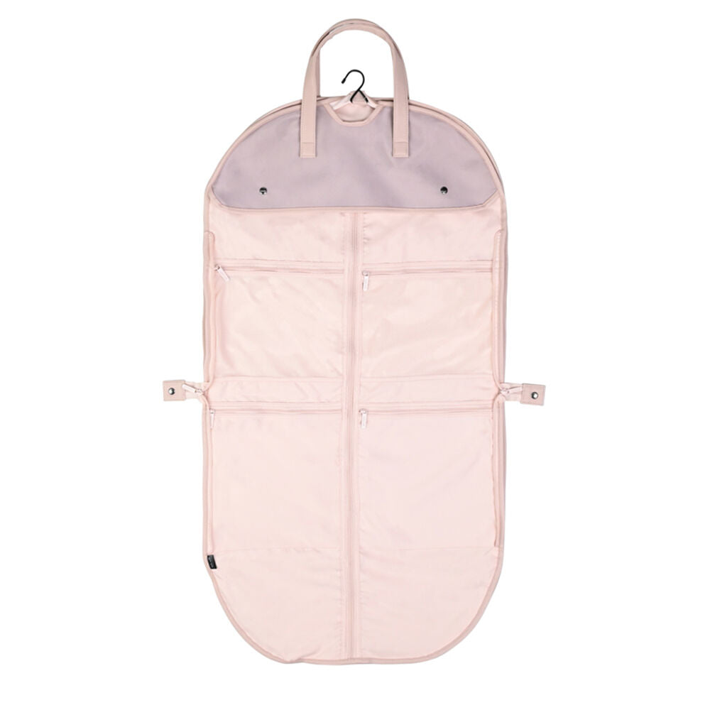 Kate Hill 53x53x1cm Travelling Garment Bag w Hanging Hook & Pockets — Blush