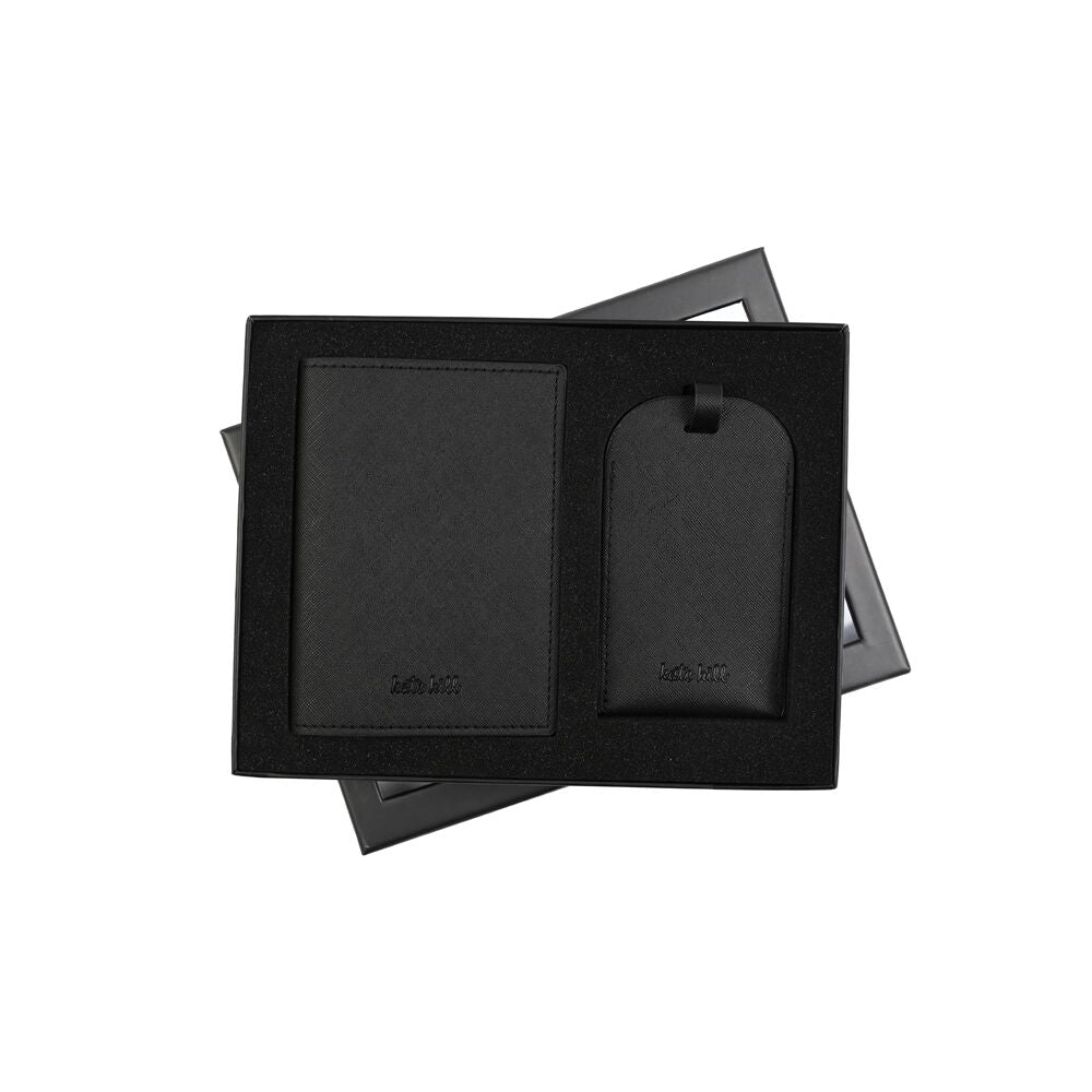 Kate Hill Black Passport Holder Wallet & Adjustable ID Luggage Tag Gift Set — image 10