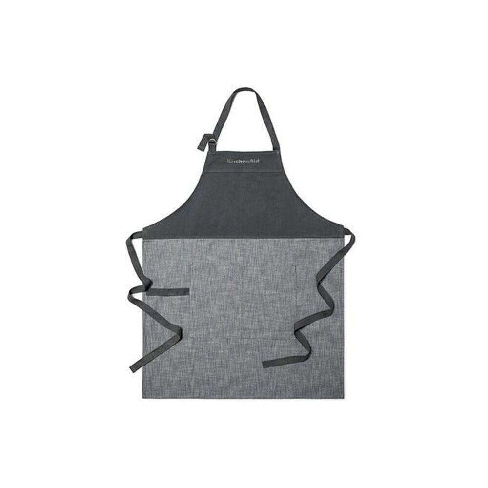 Kitchenaid Charcoal Grey 100% Cotton Adjustable Kitchen Apron Tagged
