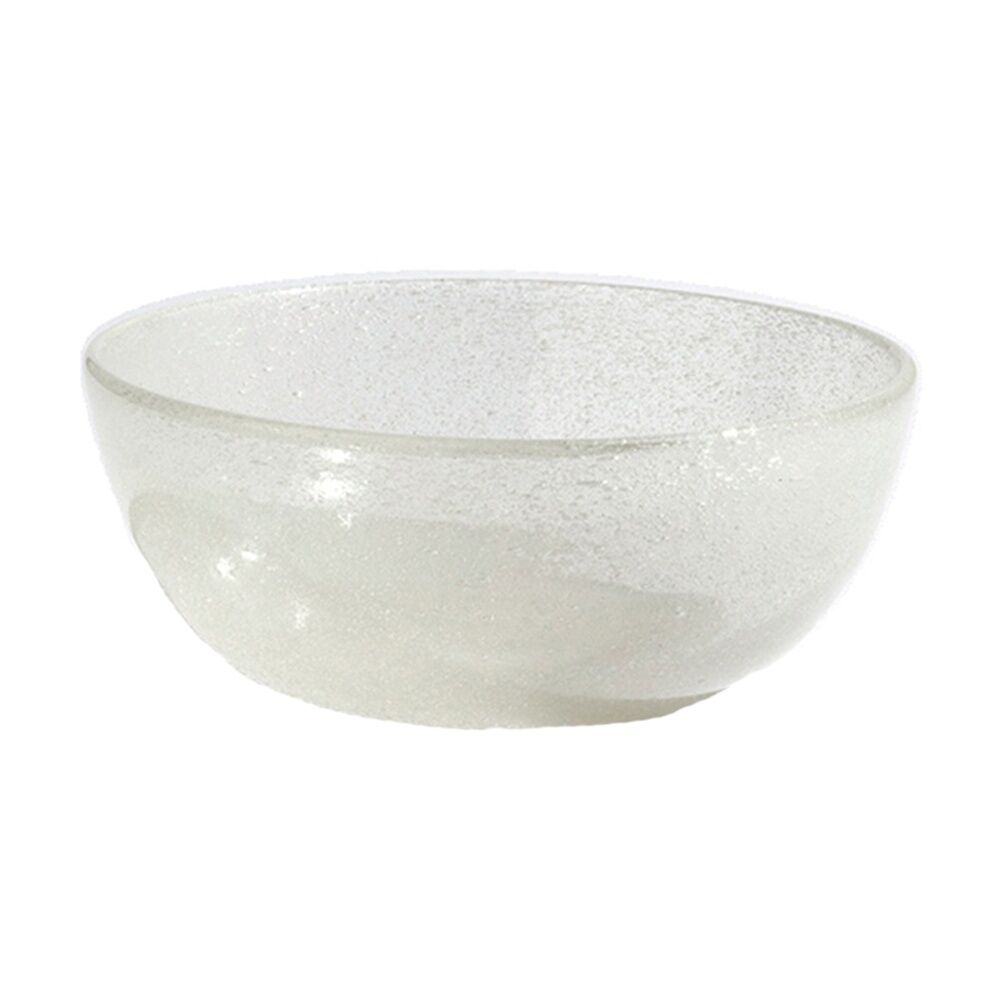 Kas Australia Mini Bubble Glass Textured Bowl Matte Glass — White