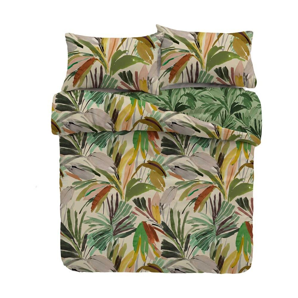Kas Australia Levara Quilt Cover Soft Leaf Print Cotton Sateen