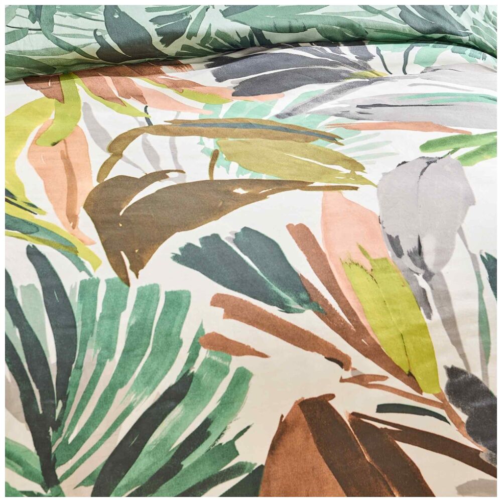 Kas Australia Levara Quilt Cover Soft Leaf Print Cotton Sateen — image 2