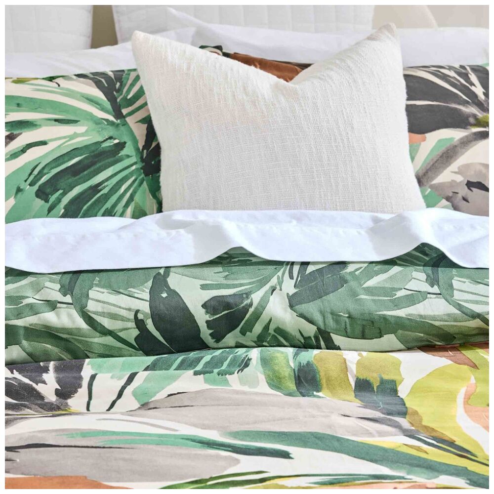 Kas Australia Levara Quilt Cover Soft Leaf Print Cotton Sateen — image 3
