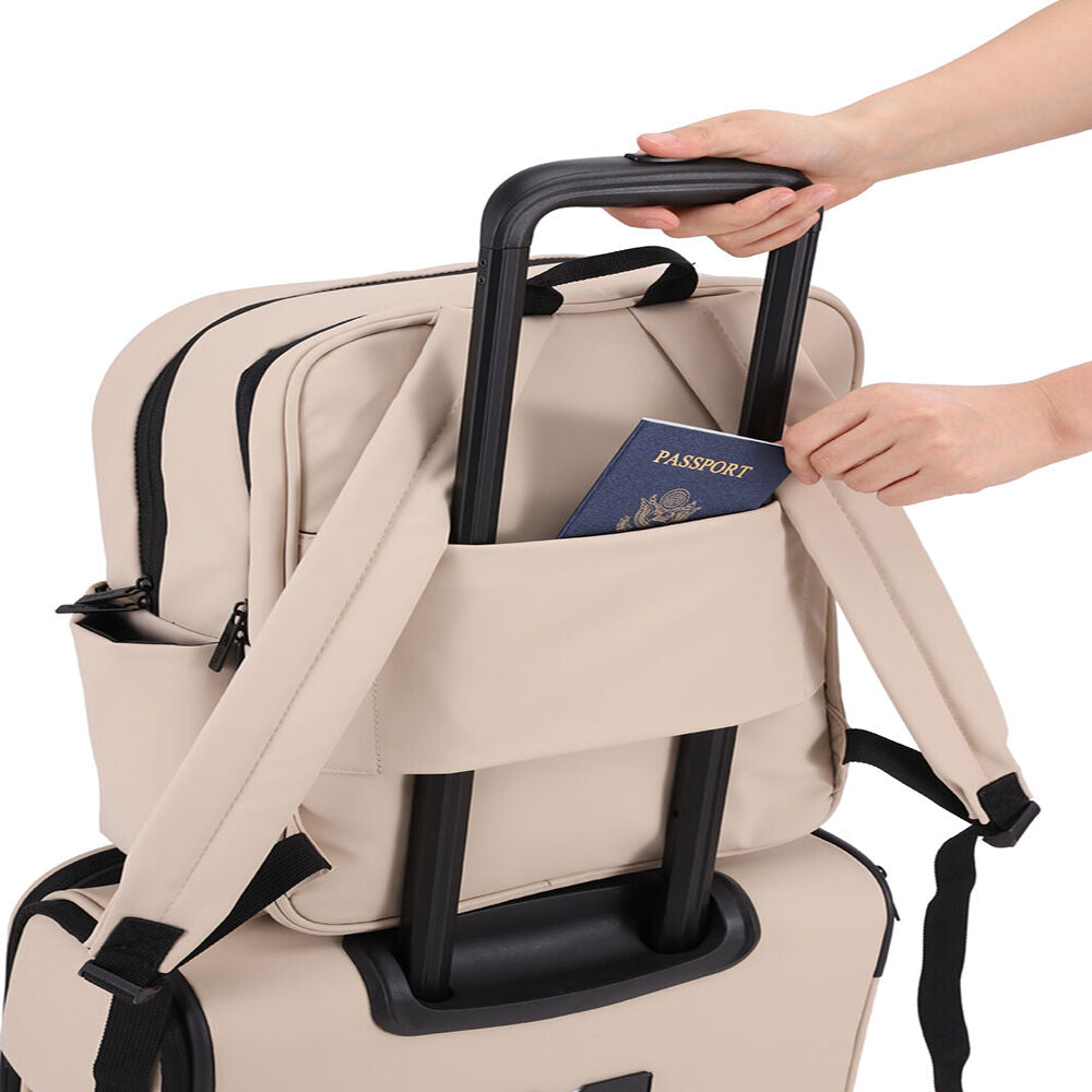 Kate Hill 40x32cm Beige Travel Bag Willow Backpack Water-Resistant Women's — image 8